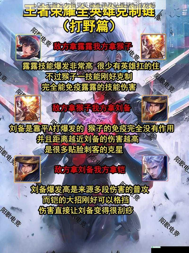 LOL 无限火力强势英雄推荐及贴膜瞎玩法攻略